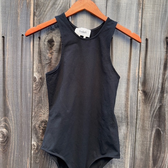 ba&sh Forever Cutout Racerback Bodysuit Black Size Small - Picture 10 of 12